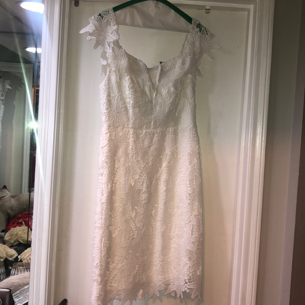 Off shoulder lace dress!